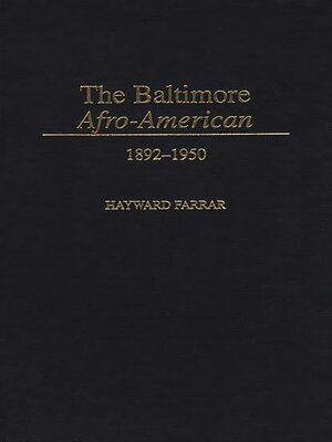 cover image of The Baltimore Afro-American